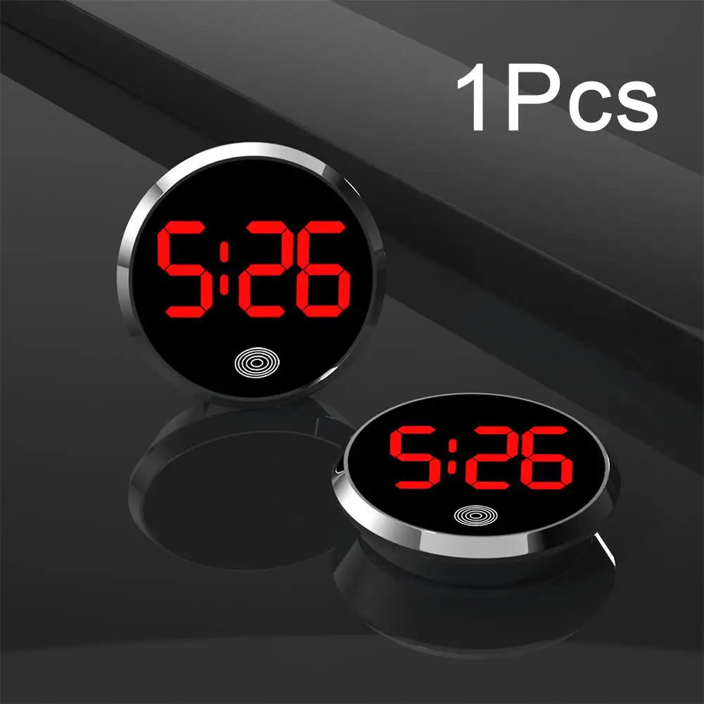 LED Car Clock Luminous Automobiles Internal Stick-On Mini Digital Clocks Auto Ornament Car Accessories