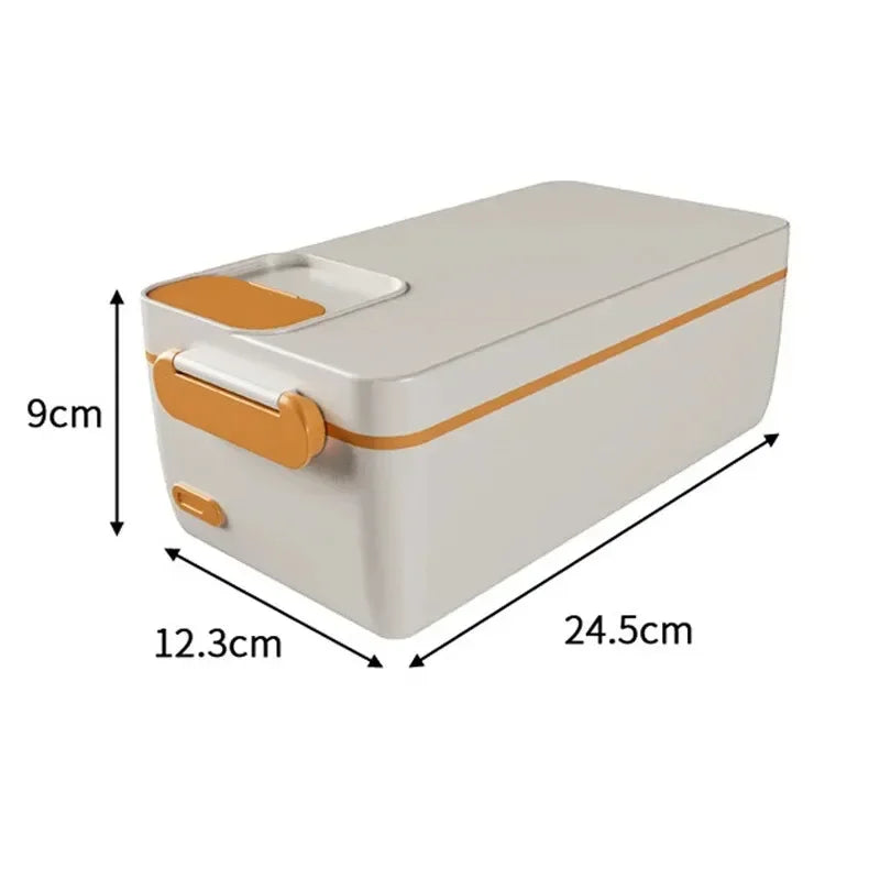 1L USB Electric Lunch Box Portable Heated Food Warmer Rechargeable Insulated Container for Office Camping Travel Commuting