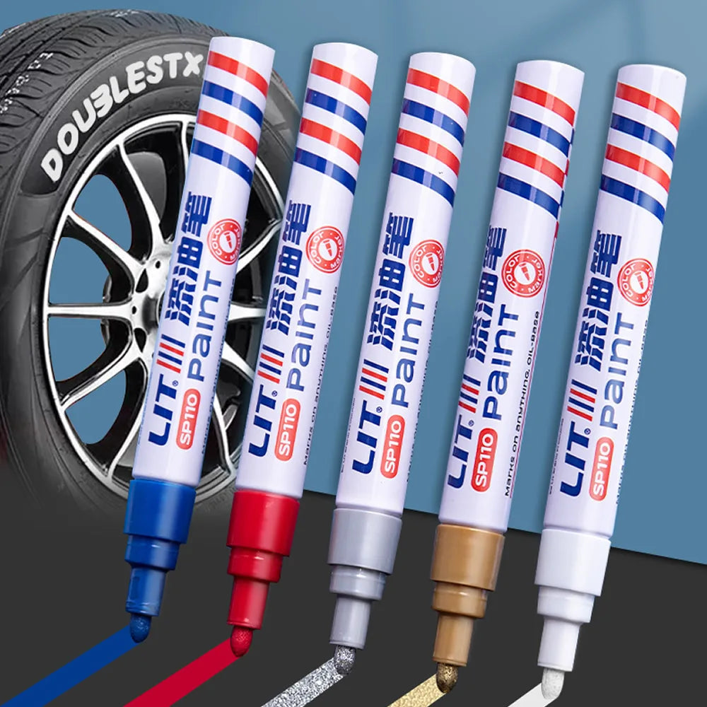 3mm 10p Colorful 8 Colors Permanent Paint Marker Waterproof White Markers tire tread rubber fabric Paint metal Paint Marker Pens