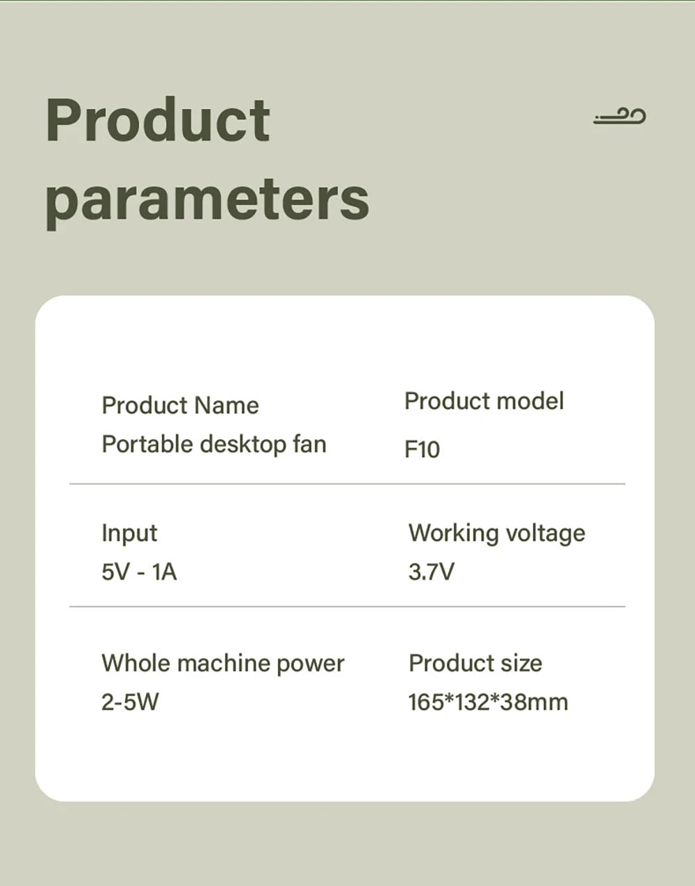 Desk Fan Portable Mini Fan Foldable Table Fan With 5 Gear USB Rechargerable Wall Fan Student Desktop Hang Fan For Office Home