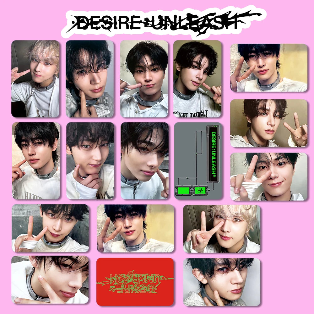 Kpop Boys Idol New Album Lomo Card Photocards Desire Unleash LOOSE Postcards Fans Collection Souvenir Merch