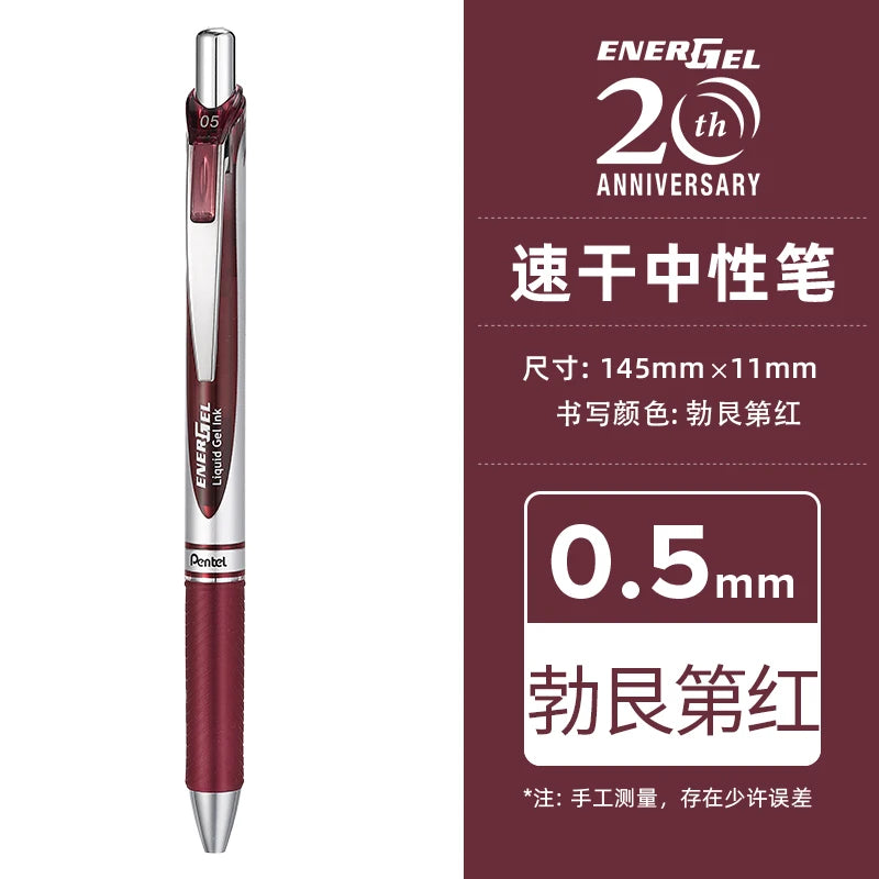 Pentel  BLN75 Gel Pen 20th Anniversary Smooth And Quick-drying Press Water Pen For Students With 0.5mm Japanese Stationery