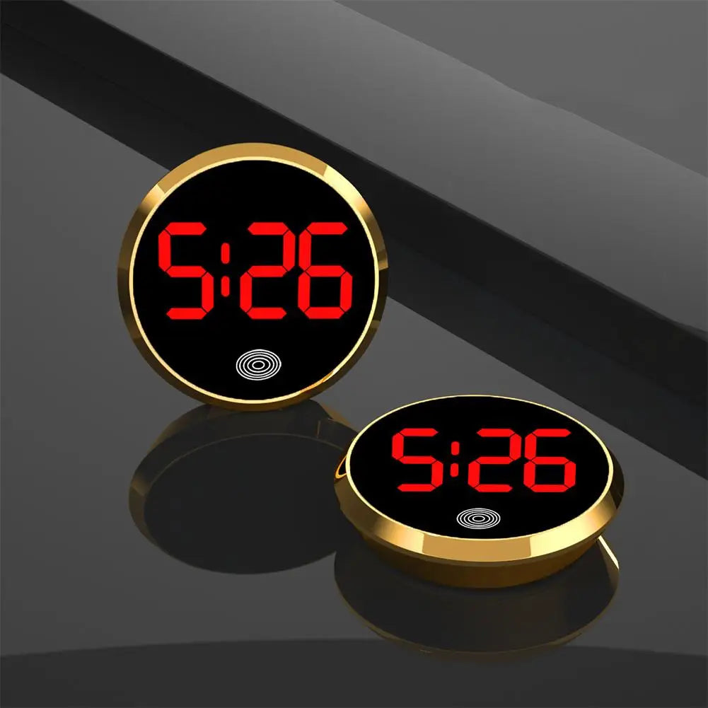 LED Car Clock Luminous Automobiles Internal Stick-On Mini Digital Clocks Auto Ornament Car Accessories