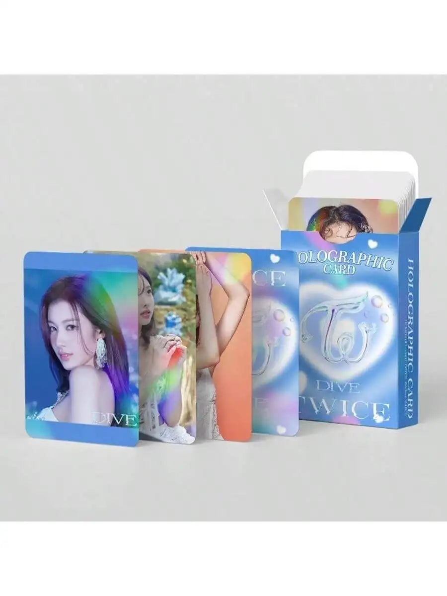 K-pop TWICE 45 star cards 60 cards + 32 stickers 60 laser cards + 64 stickersCollectible cards, high-definition photo cards,