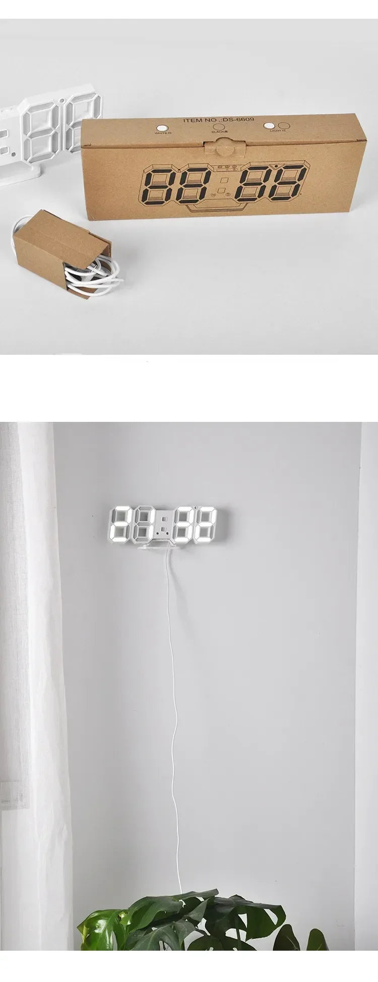 Digital Wall Clock Desk Watches Electronic Alarm Modern Home Decoration for Bedroom Decor Interior Led Table Clocks Living Room