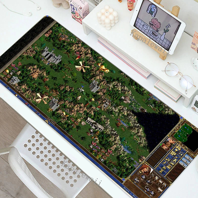 Heroes of Might And Magic Mousepad Pc Gamer Computer Keyboard Carpet Rubber Laptop Desk Mat LOL CS GO Dywan Cute Mouse Pad.
