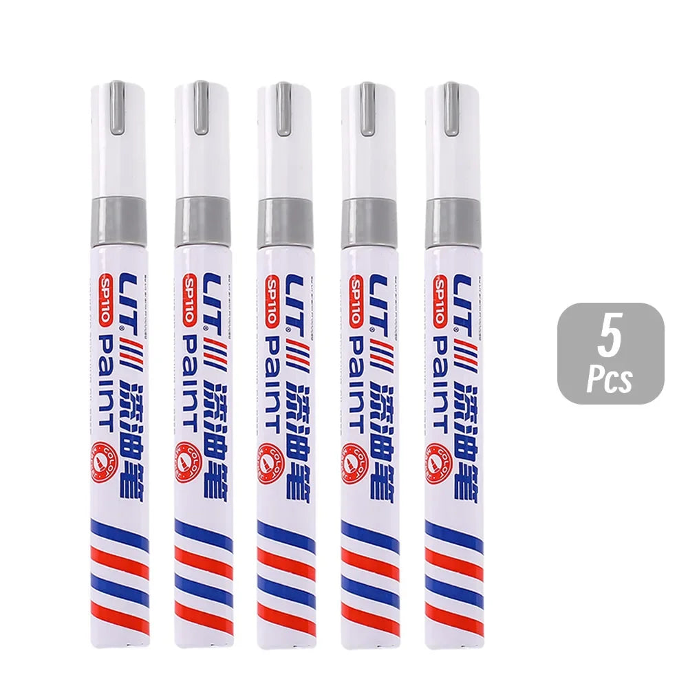 3mm 10p Colorful 8 Colors Permanent Paint Marker Waterproof White Markers tire tread rubber fabric Paint metal Paint Marker Pens
