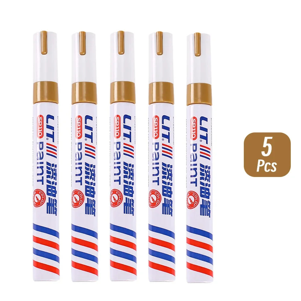 3mm 10p Colorful 8 Colors Permanent Paint Marker Waterproof White Markers tire tread rubber fabric Paint metal Paint Marker Pens