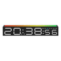 Creative 12/24H Digital LED Electronic Clock with Microphone Time Temperature Display for Home Living Room Bedside Decoration