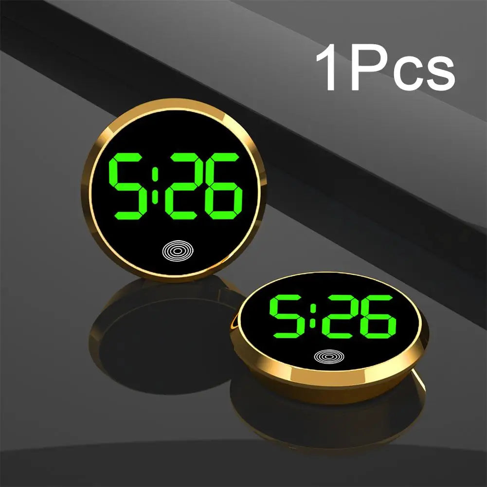 LED Car Clock Luminous Automobiles Internal Stick-On Mini Digital Clocks Auto Ornament Car Accessories