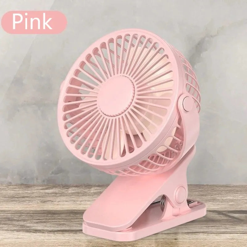 USB Powered Table Fan Clip-on Type Portable Mini Desk Fan 360 Degree Rotation Adjustable Clip-on Fan For Student Dormitory Offic