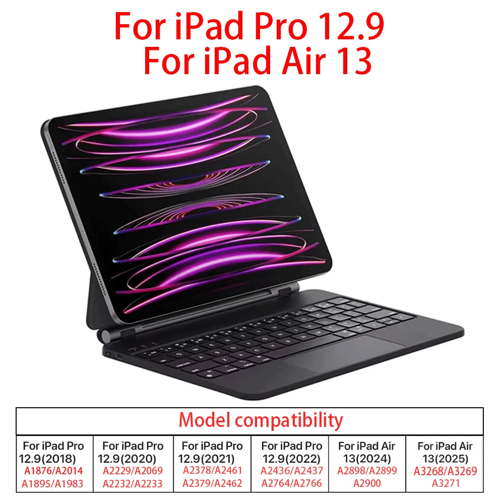 Wireless keyboard for iPad Pro 11 10.9 Air 4 Air 5 for iPad 11th 10th Generation Pro 12.9 6th 5th 4th 3rd Gen 13 M4 Smart Covers