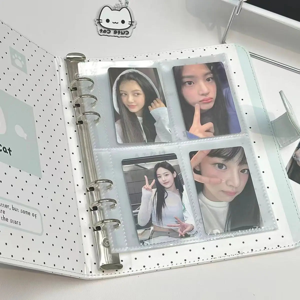 K-Pop A5 Photo Card Album Korean Style PU Leather Binder for Polaroid 3-Inch Pictures IDOL Photo Collectible 포카 바인더