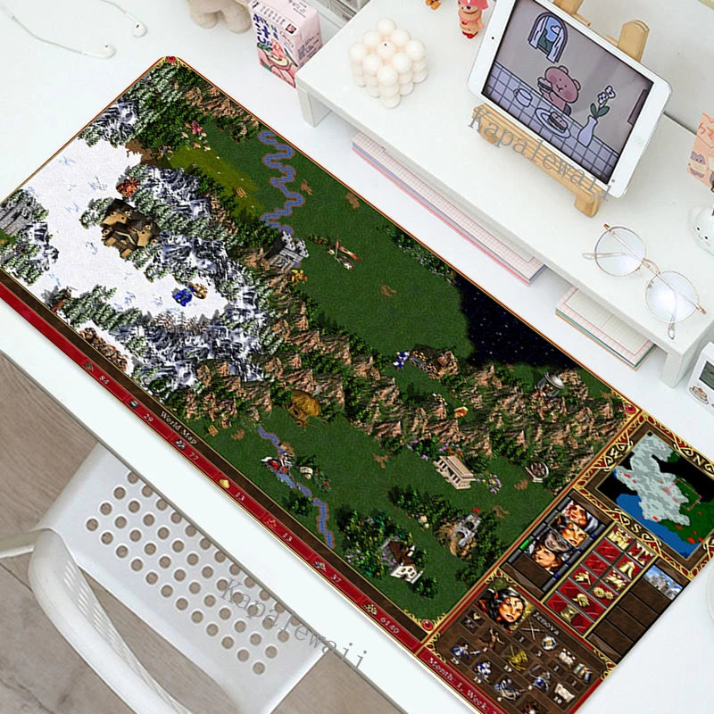 Heroes of Might And Magic Mousepad Pc Gamer Computer Keyboard Carpet Rubber Laptop Desk Mat LOL CS GO Dywan Cute Mouse Pad.