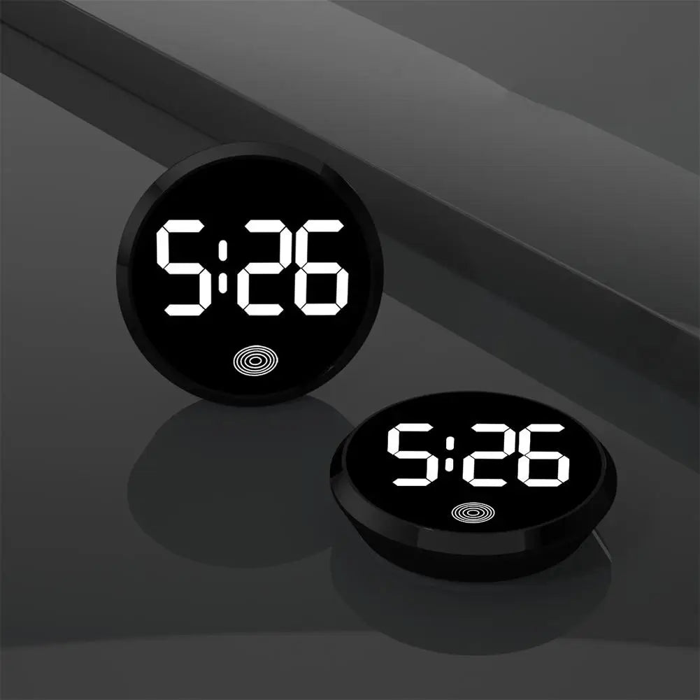 LED Car Clock Luminous Automobiles Internal Stick-On Mini Digital Clocks Auto Ornament Car Accessories