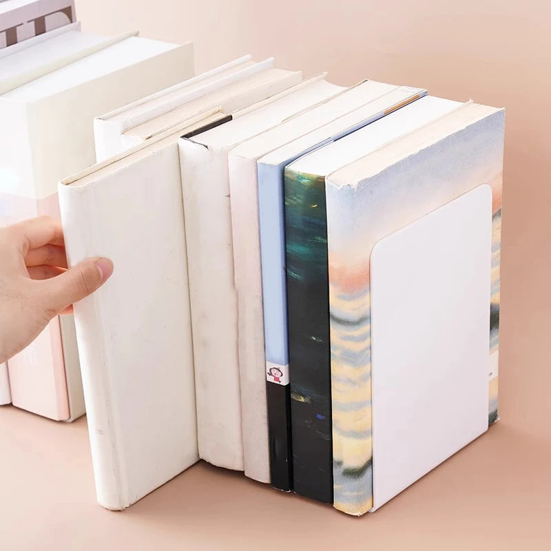 Desktop Organizer L-shaped Desk Bookends Durable Display Book Stand Simple INS Book Support Rack Minimalism
