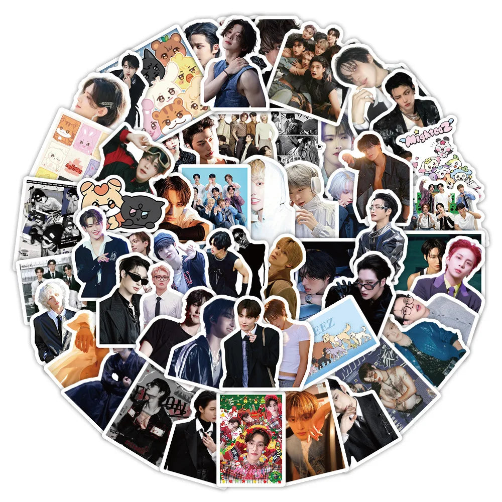 70PCS Kpop Idol Sticker ATEEZ Korean Boy Group Stickers Personalized DIY Luggage Laptop Phone Guitar Skateboard Decal Toy