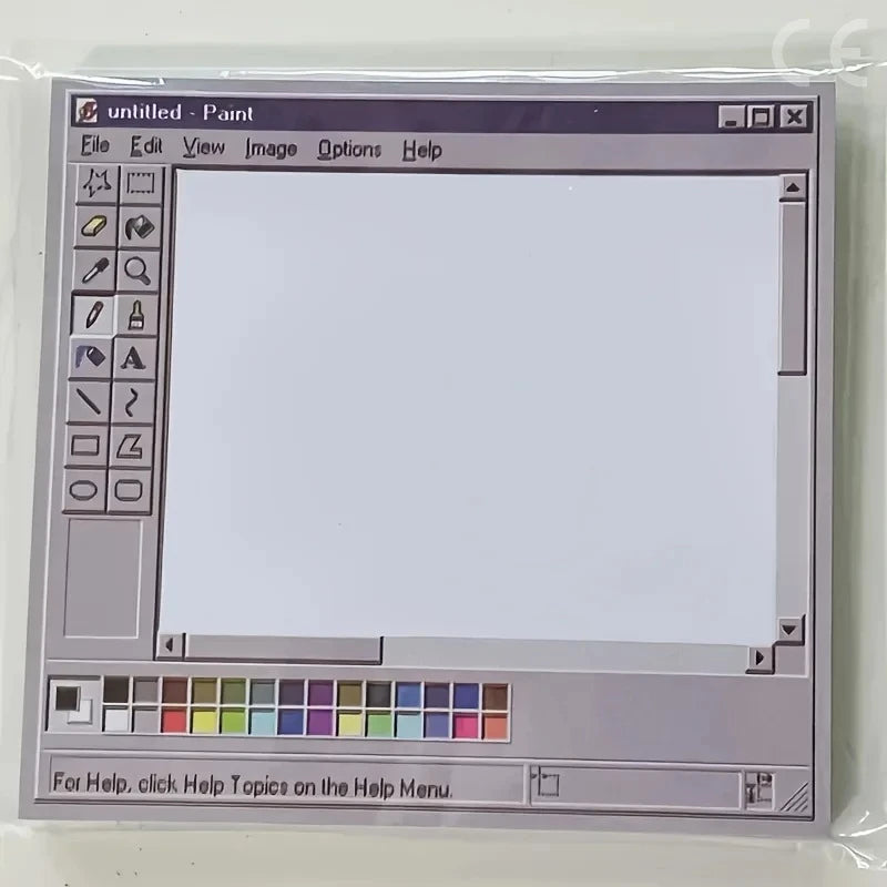 50/100 Sheets Vintage Computer Drawing Board Notepad - Retro Style Square Paper for Creative Illustration and Design