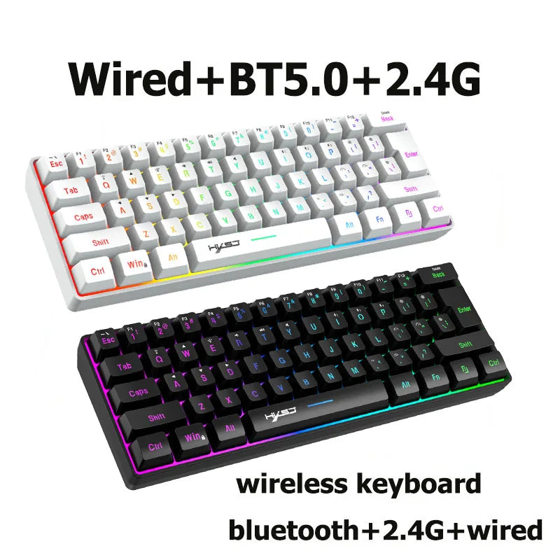Wireless keyboard claviers teclado 60% sem fio key board teclado branco teclado redragon Redragon bluetooth+2.4G clavier blanc