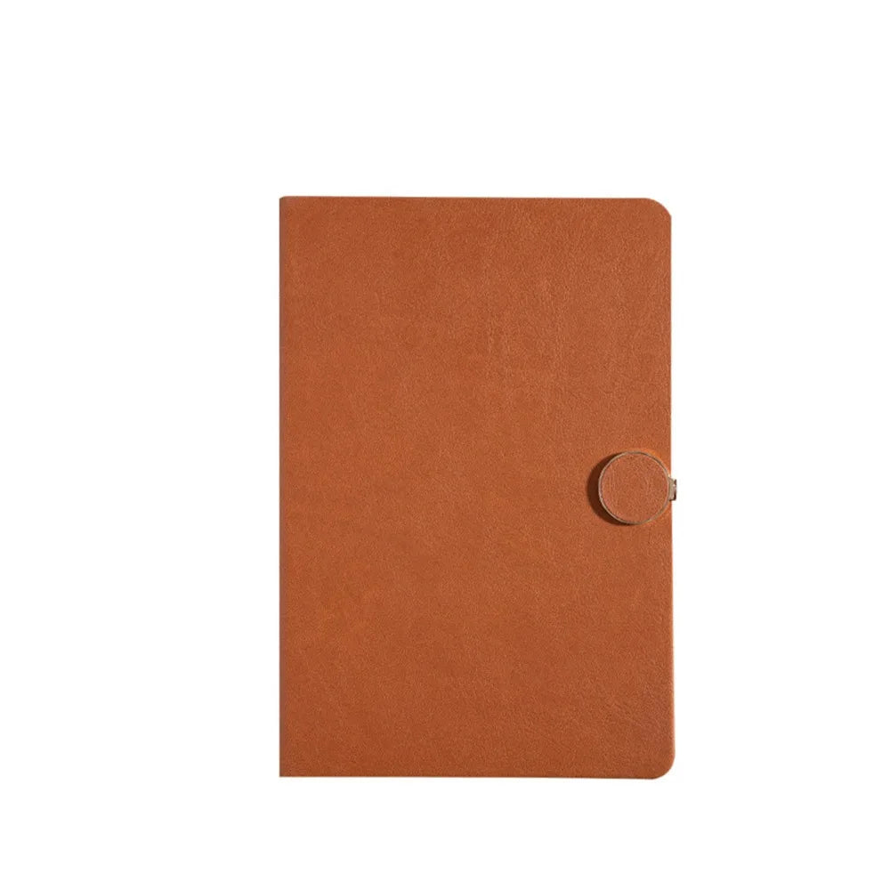 200 Pages A5 Notepad PU Leather Cover Thickened Paper Students Notebook Wear-resistant Horizontal Line Diary