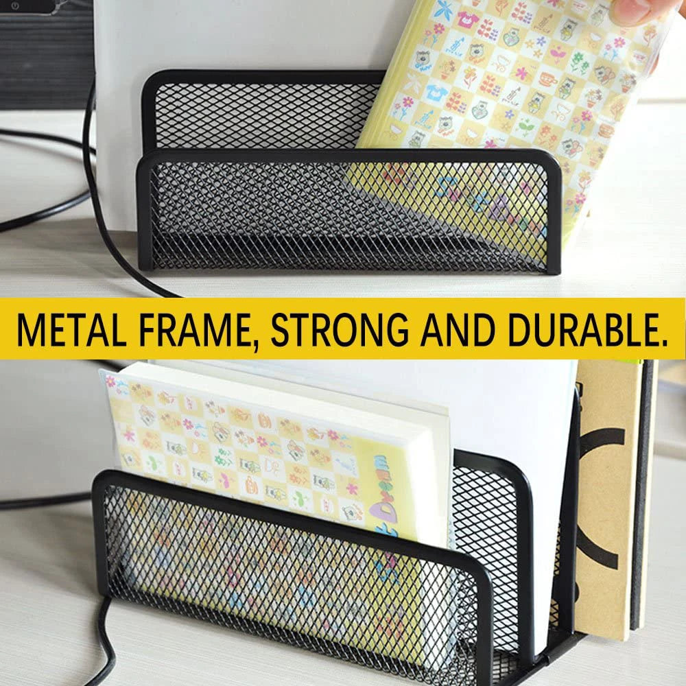 Desktop Book Holder Desk Organizer Paper Organizer Desk Mail Organizer Letter Organizer Metal Bookend Bookends File Holders