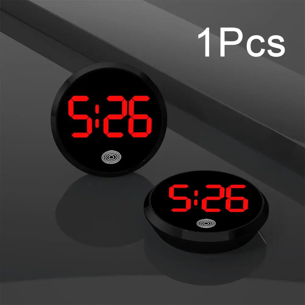 LED Car Clock Luminous Automobiles Internal Stick-On Mini Digital Clocks Auto Ornament Car Accessories