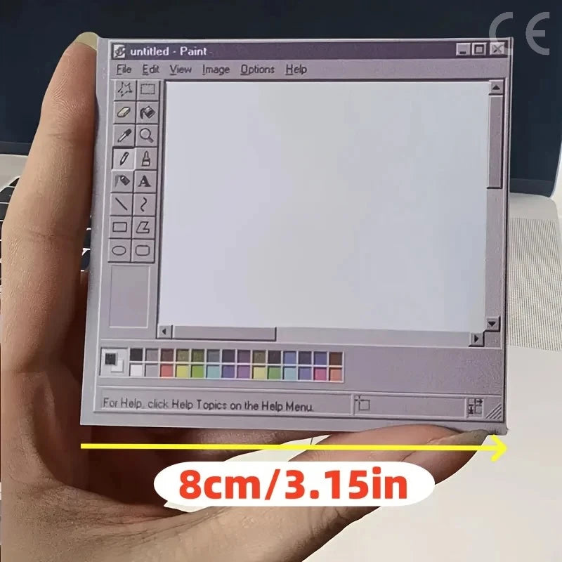 50/100 Sheets Vintage Computer Drawing Board Notepad - Retro Style Square Paper for Creative Illustration and Design