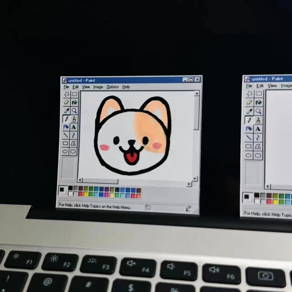 50-Page Retro Computer Drawing Tools Pattern Notepad Classic Design, Minimalist Color Scheme Back-to-School Season Notepad