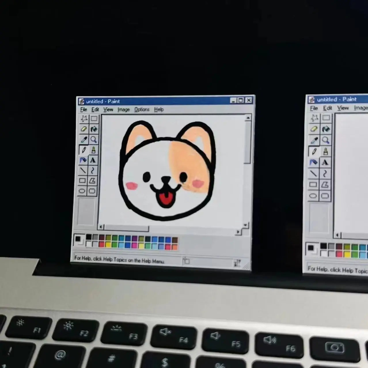 50-Page Retro Computer Drawing Tools Pattern Notepad Classic Design, Minimalist Color Scheme Back-to-School Season Notepad