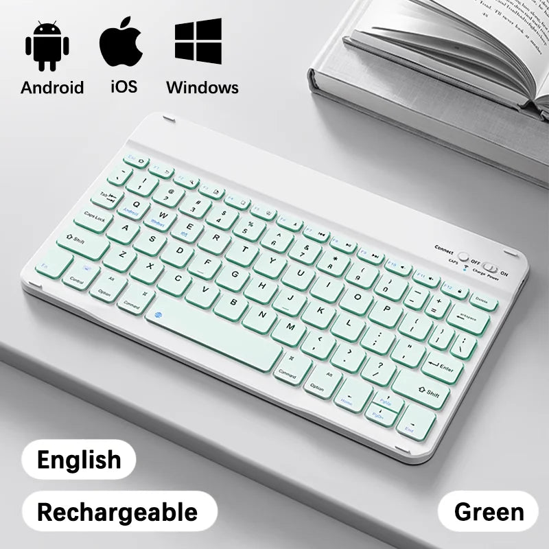 Wireless Bluetooth-compatible Keyboard For Android iOS Tablet Ultra-Thin 78 Keys Rechargeable Portable Compact Design for iPad