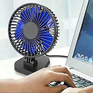 4 Inch Small Desk Fan, Powerful Airflow USB Powered Table Fan Personal Fan for Office,Table, Study, Bedroom