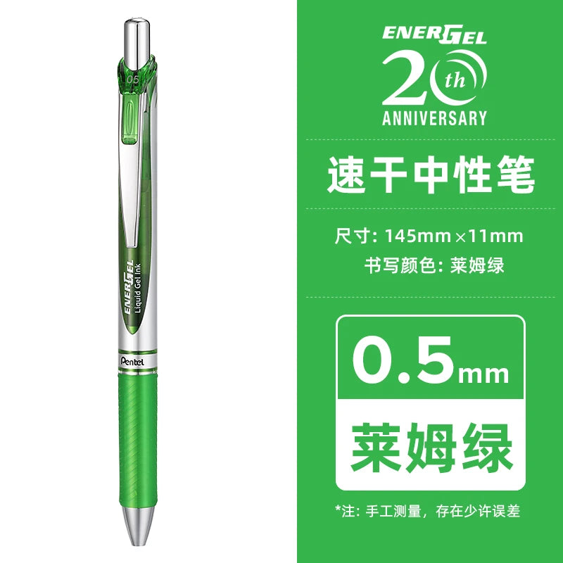Pentel  BLN75 Gel Pen 20th Anniversary Smooth And Quick-drying Press Water Pen For Students With 0.5mm Japanese Stationery