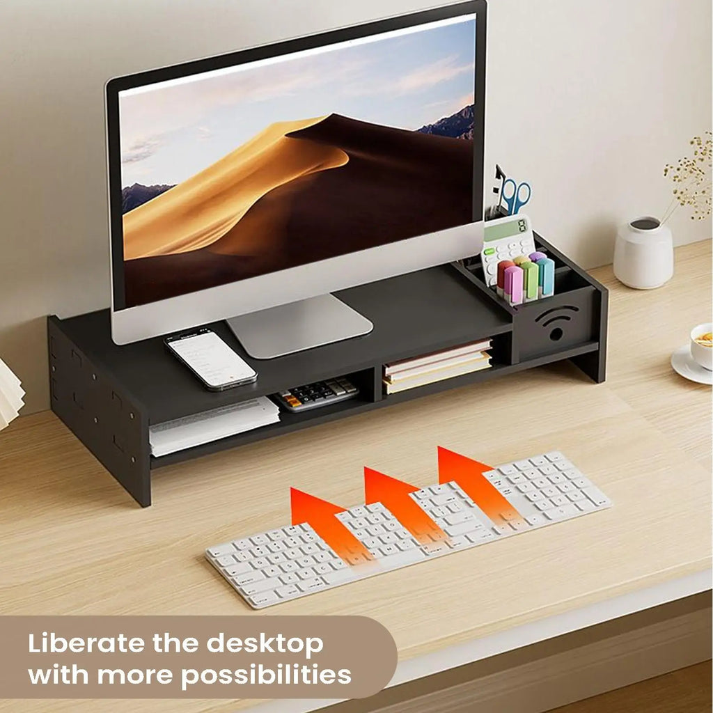 Monitor Stand Riser 2-Tier Ergonomic Shelf 4.3 Inch Height Monitor Riser with Storage Organizer Monitor Stand for Desk Laptop
