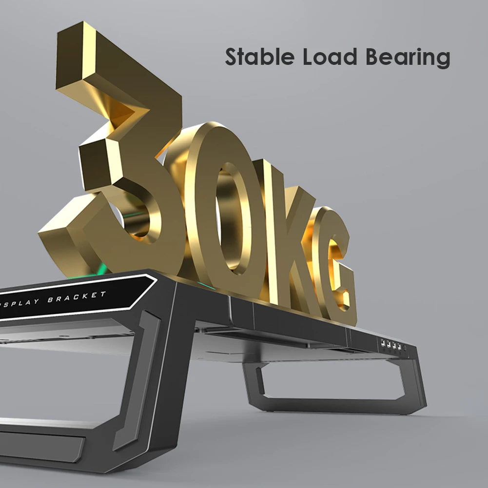 T1 Laptop Monitor Stand Riser RGB Support with 4 USB Mobile Phone Holder Drawer Storage Box heightening bracket for PC