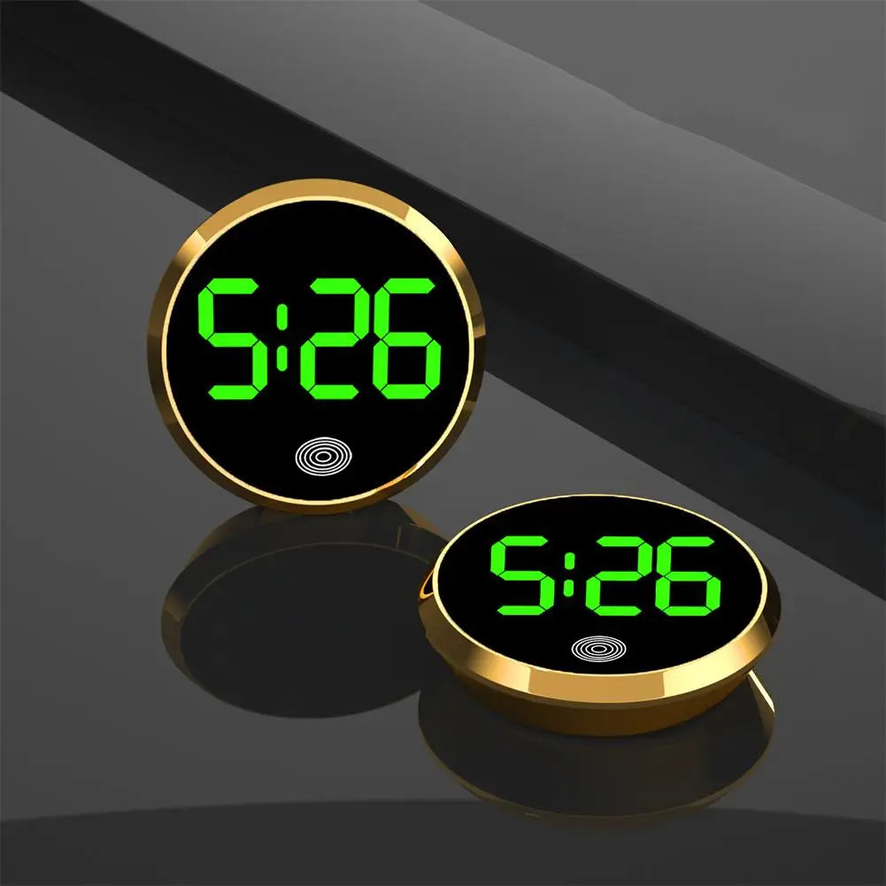 LED Car Clock Luminous Automobiles Internal Stick-On Mini Digital Clocks Auto Ornament Car Accessories