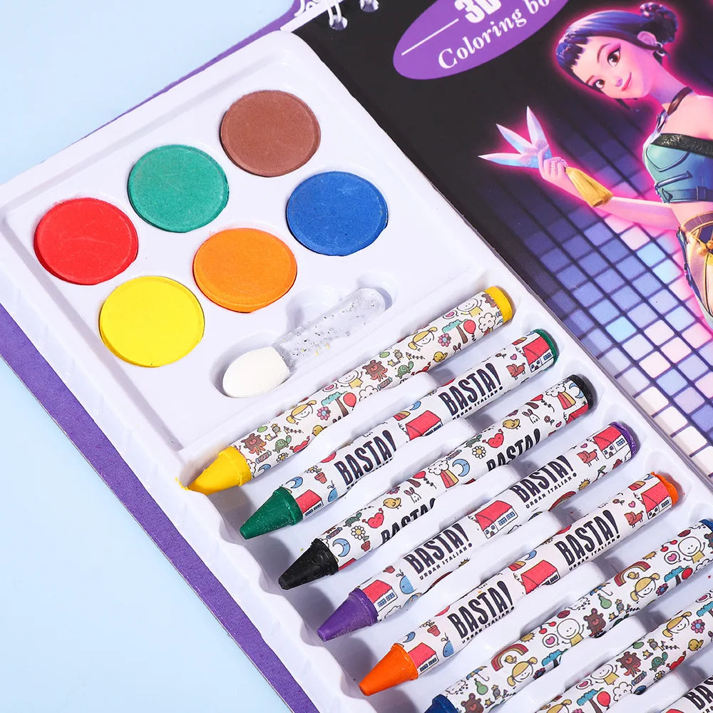 K-POP Color Pencils Coloring Book - Purple Version - Singing Queen Coloring Book - Art Book - Safe Painting Coloring Book - Graf