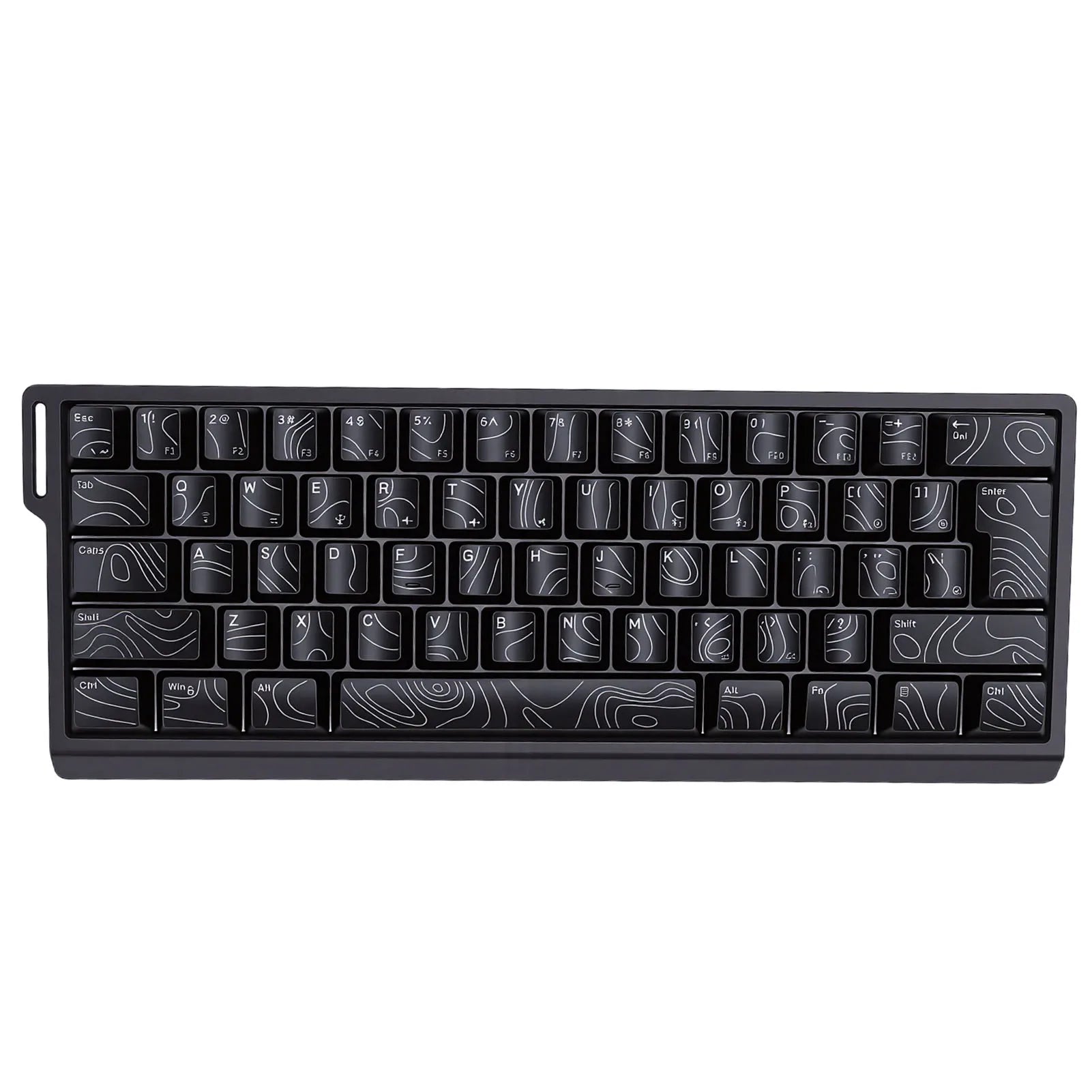 Wireless Keyboard 61 Key Triple Mode 2.4G USB Bluetooth with RGB Backlit Ribbon 60 Percent Portable for Gaming Rechargeable
