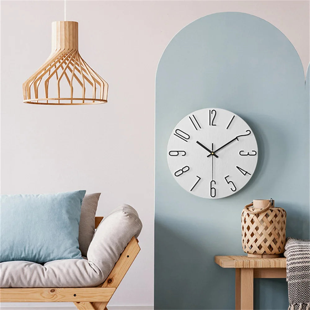 Wall Clock Battery Powered Clocks 12 inch Small Clock Analog Clock Suitable for Home Office Bedroom Kitchen Classroom School