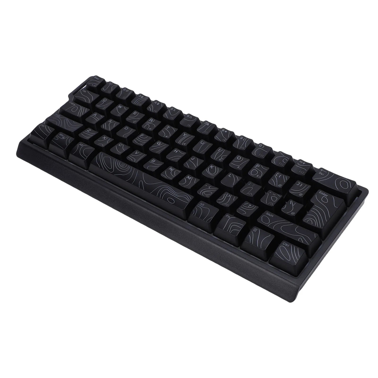 Wireless Keyboard 61 Key Triple Mode 2.4G USB Bluetooth with RGB Backlit Ribbon 60 Percent Portable for Gaming Rechargeable