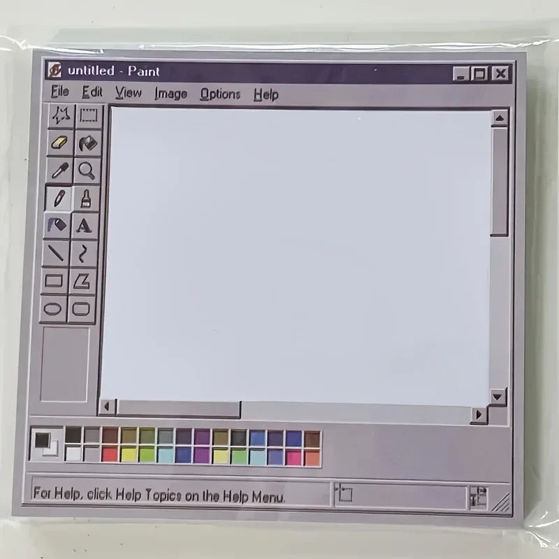 50/100 Sheets Vintage Computer Drawing Board Notepad - Retro Style Square Paper for Creative Illustration and Design