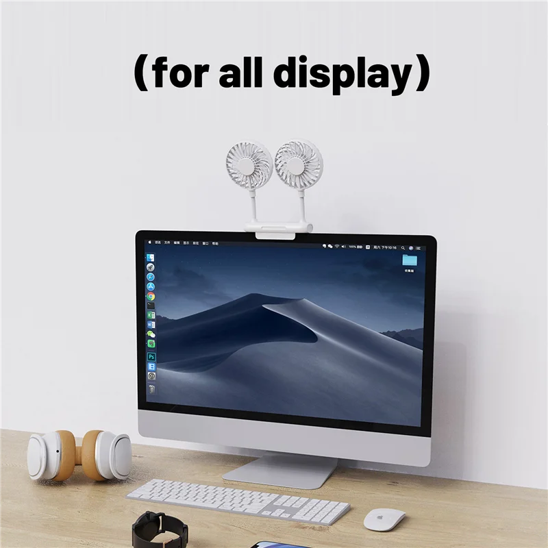 -A94Z Small Desk Fan USB Powered Mini Fan For Office Laptopsm,3 Speeds Desktop Table Cooling Fan With Adjustable Clamp