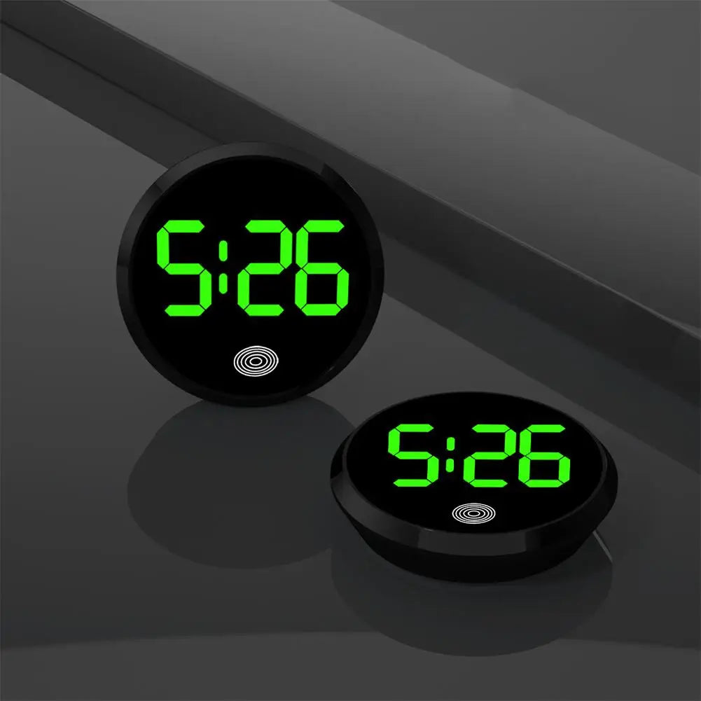 LED Car Clock Luminous Automobiles Internal Stick-On Mini Digital Clocks Auto Ornament Car Accessories
