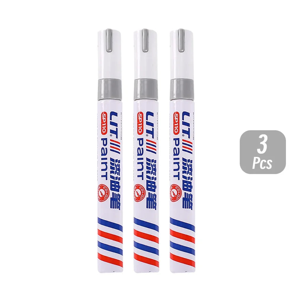 3mm 10p Colorful 8 Colors Permanent Paint Marker Waterproof White Markers tire tread rubber fabric Paint metal Paint Marker Pens