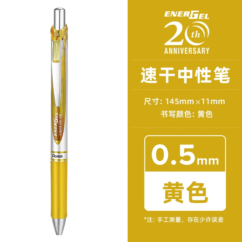Pentel  BLN75 Gel Pen 20th Anniversary Smooth And Quick-drying Press Water Pen For Students With 0.5mm Japanese Stationery