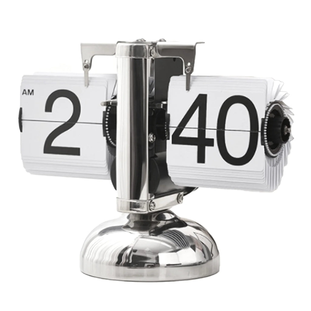 Clock Digital  Down Clock Retro Minimalist Single Foot Mechanical Auto  Clock Desk Clock for Home Livingroom Decor