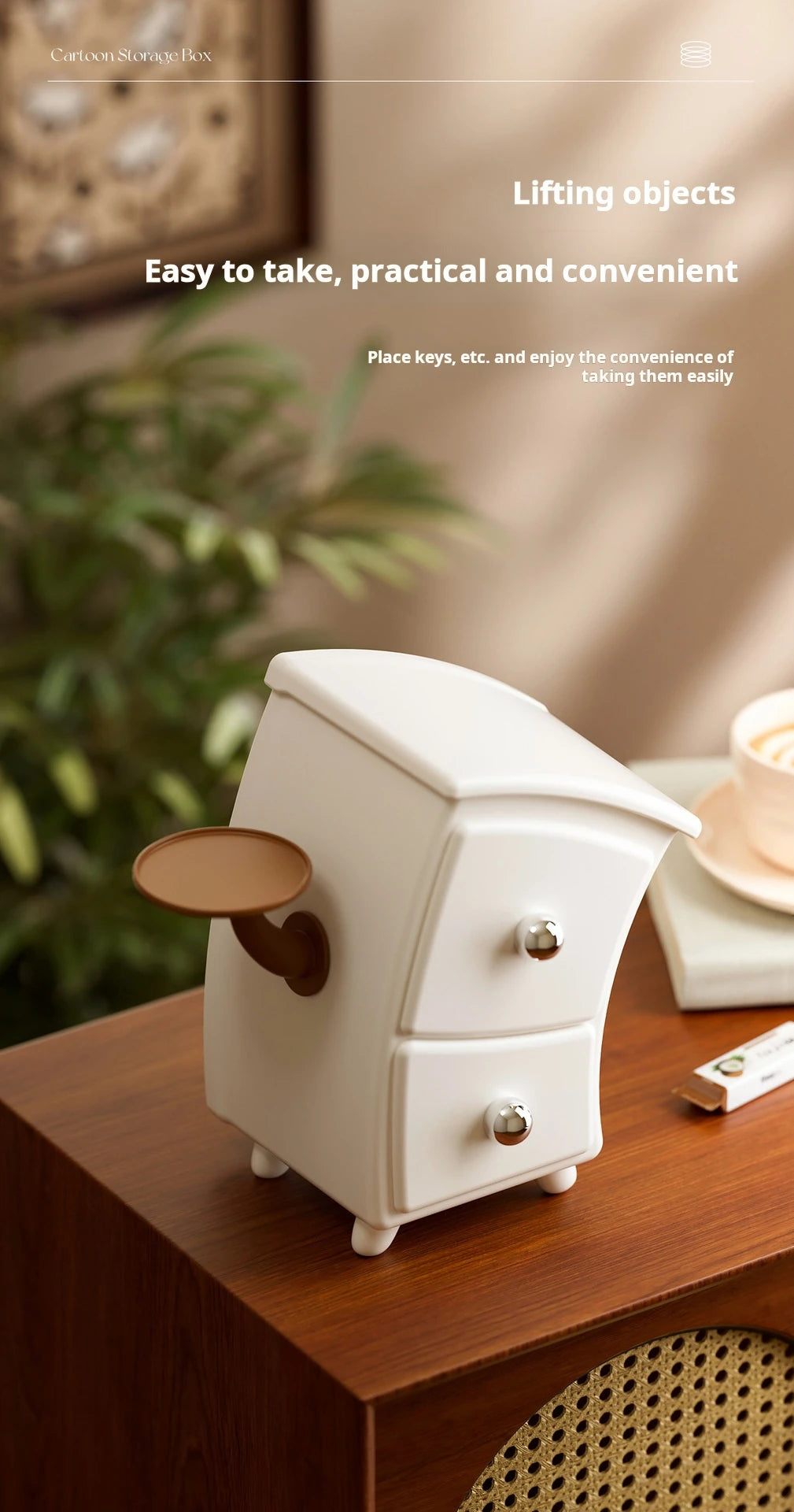 Desktop Storage Box: Playfully Bent Design Creative, Adorable, and Sophisticated Stationery Cute Decorative Home Accent