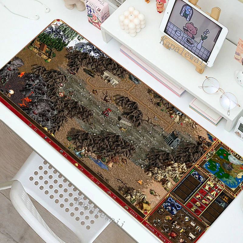 Heroes of Might And Magic Mousepad Pc Gamer Computer Keyboard Carpet Rubber Laptop Desk Mat LOL CS GO Dywan Cute Mouse Pad.