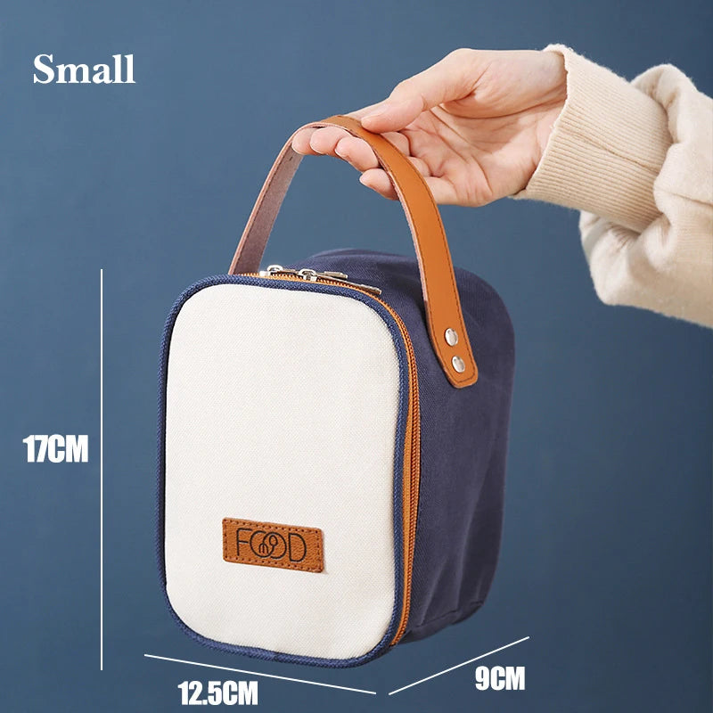 Lunch Boxes Lunch Bag 304 Stainless Steel Lunch Box For Kids Lunch Bags  Portable Folding Spoon Lunch Box Kids Thermal Bento Box