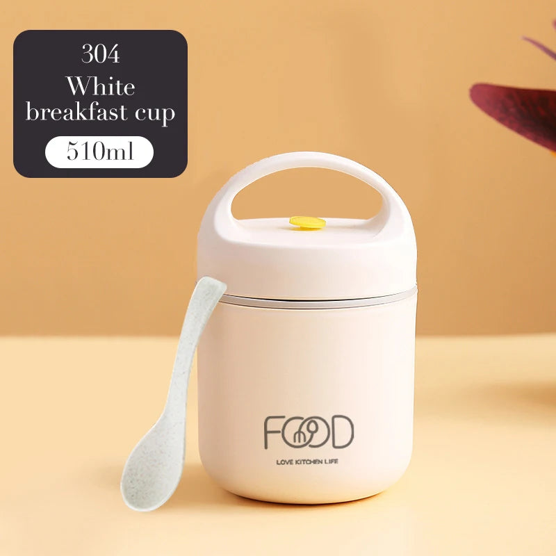 Lunch Boxes Lunch Bag 304 Stainless Steel Lunch Box For Kids Lunch Bags  Portable Folding Spoon Lunch Box Kids Thermal Bento Box