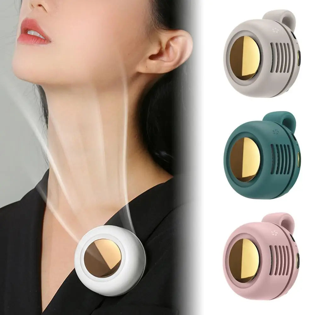 Portable Snap On Mini Whirlwind Fan USB Charging Fan Waist Clip 3-Spee ...